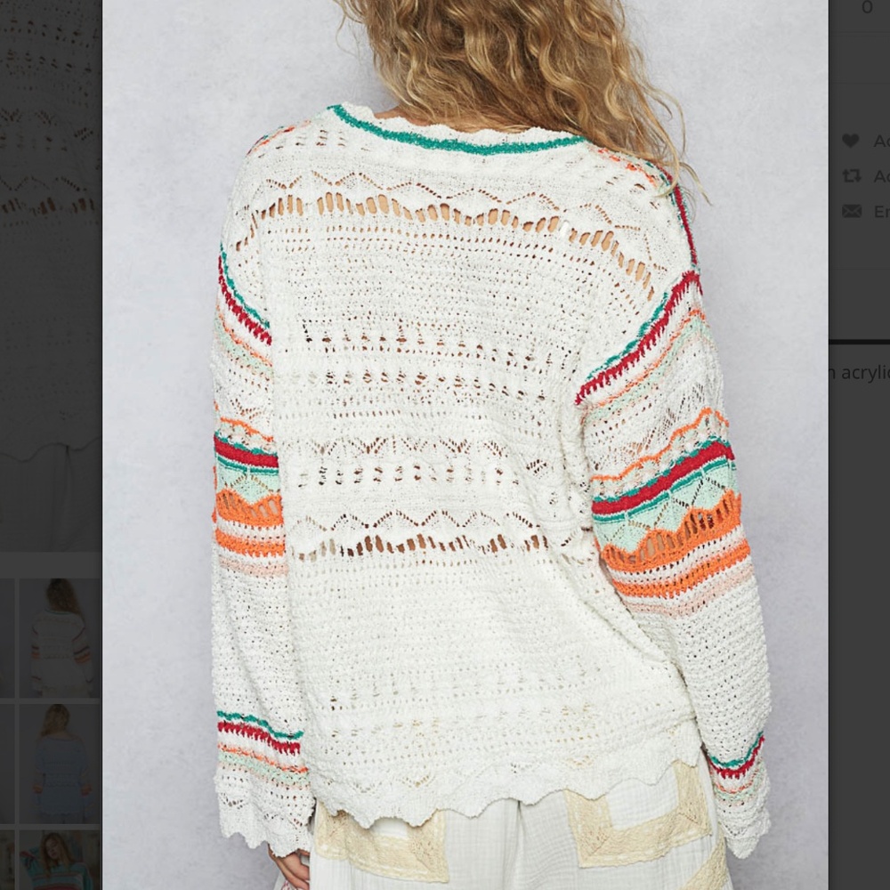 POL Multicolor Striped Sweater - Picture 4 of 6